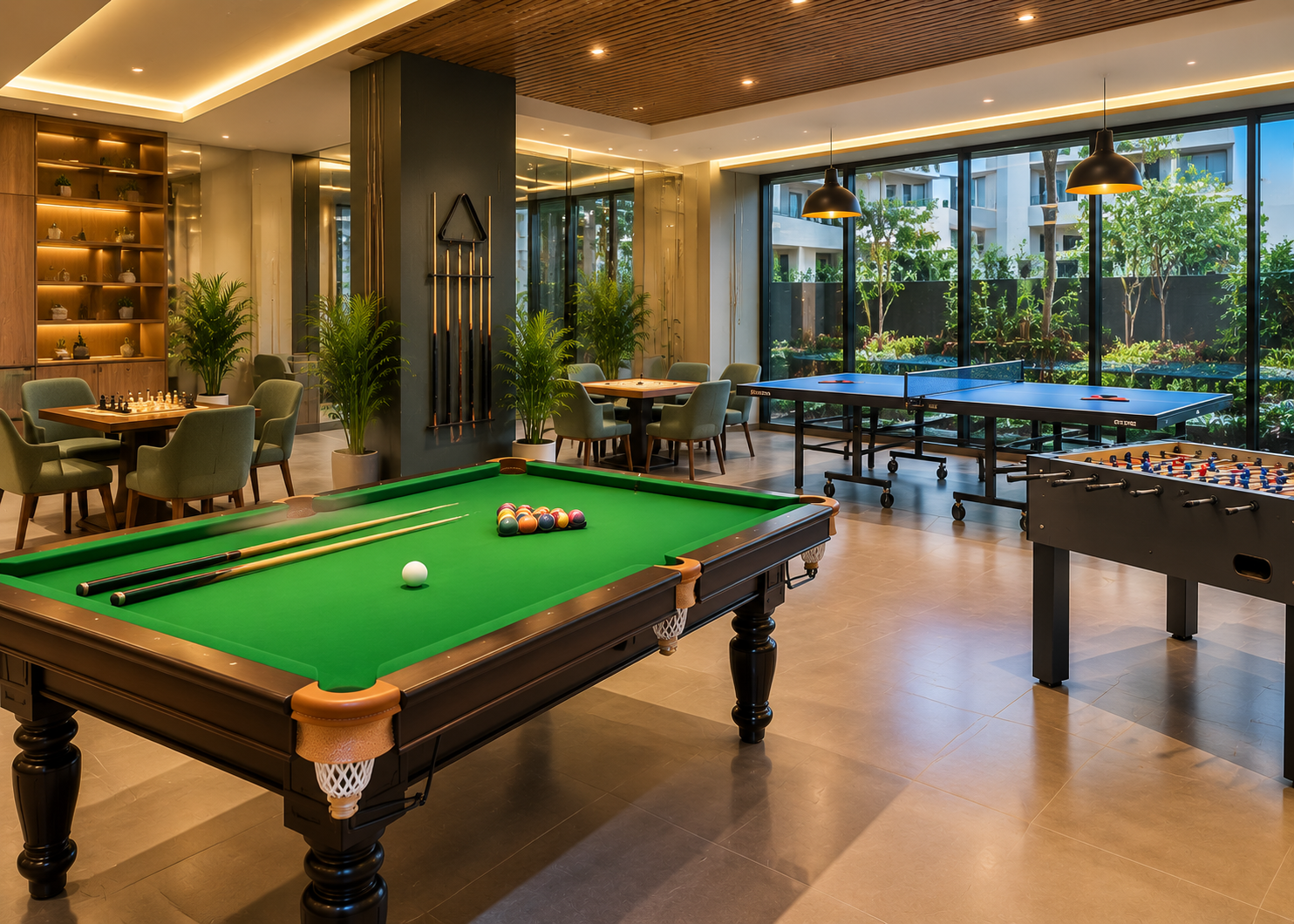 Indoor games room